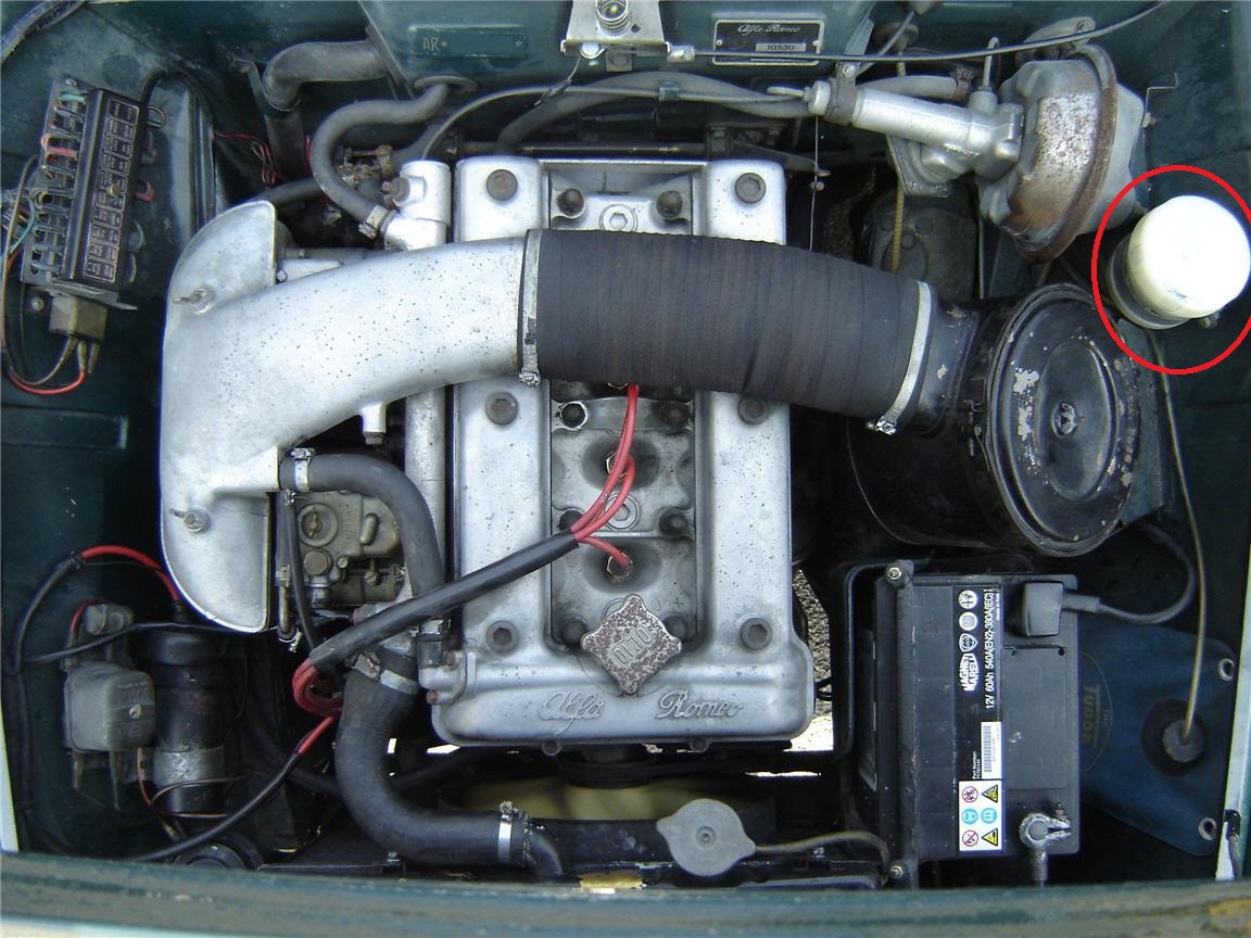 Brake fluid reservoir strap -early 105 Series Scalino/Sedan/Duetto